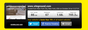 siteground review speed test